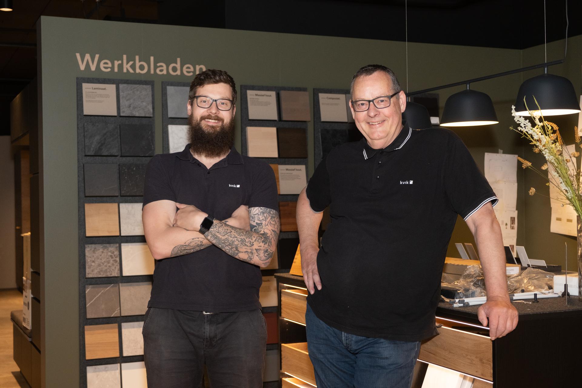 Franchisenemer Jan Krops met zijn zoon Gertjan Kvik Nijmegen