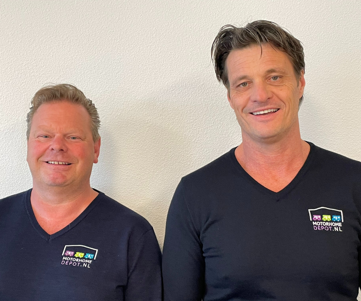 Jeroen van der Gun en René Devèrs Motorhome Depot