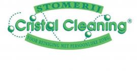Logo van Stomerij Cristal Cleaning met de tekst Voor reiniging met persoonlijke zorg.