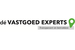Logo van De Vastgoed Experts met de tekst Transparant en betrokken en een groene locatie-pin.