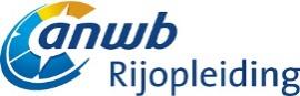 ANWB Rijopleiding logo met gestileerd kompas-beeldmerk en blauwe tekst.