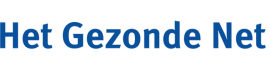 Het logo van Het Gezonde Net in blauwe letters tegen een witte achtergrond.