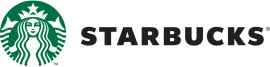 Wazig Starbucks-logo met groene cirkel en zwarte tekst op een witte achtergrond.