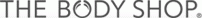 Logo van The Body Shop met zwarte letters op een witte achtergrond.