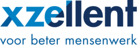 Logo van Xzellent met de slogan voor beter mensenwerk.