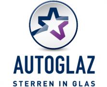Autoglaz-logo met een blauw-paarse ster en de tekst Sterren in Glas.
