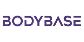Het BodyBase-logo in paarse hoofdletters op een witte achtergrond.