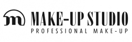 Logo van Make-up Studio met de tekst Professional Make-up in zwarte letters op een witte achtergrond.