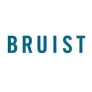 Het woord 'BRUIST' in hoofdletters, centraal geplaatst tegen een witte achtergrond.