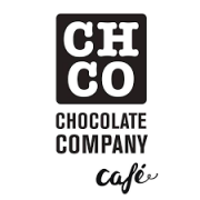 Logo van The Chocolate Company Café met de tekst CHCO in een zwart-wit ontwerp.