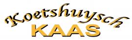 Koetshuysch Kaas logo met sierlijke, gebogen typografie in goudkleur.
