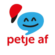 Logo van Petje af Nederland met een lachend blauw gezichtje en rode pet.
