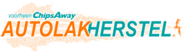 Logo van Autolakherstel met de tekst 'voorheen ChipsAway' in kleurige letters.