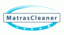 MatrasCleaner logo met blauwe cirkel en vijf witte sterren.