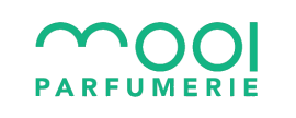 Logo van Mooi Parfumerie met groene tekst op een transparante achtergrond.