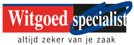 Logo van De Witgoedspecialist met de slogan altijd zeker van je zaak.