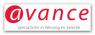 Logo van Avance met rode tekst en slogan Specialisten in Werving en Selectie.