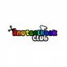 Kleurrijk logo van de Knutselkookclub met een schaar en een koksmuts boven de tekst.