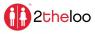 Logo van 2theloo met iconen van een man en vrouw in rood en wit.