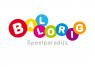 Ballorig-logo met kleurrijke letters en de tekst Speelparadijs.