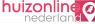 Logo van Huizonline.nl met kaartmarker en silhouet van Nederland in roze en grijs.