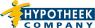 Logo van HypotheekCompany met blauw-witte tekst en een gestileerd geel figuur links.