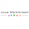 Logo van Jouw Marktkraam met iconen van een schoen, theepot, T-shirt, speelgoed en auto.