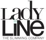 Ladyline-logo met de tekst The Slimming Company in zwart en mintgroen accent.