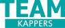 Logo van Team Kappers met de tekst TEAM KAPPERS in turquoise letters.