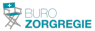 Logo van Buro Zorgregie met een witte regisseursstoel op een zwarte achtergrond.