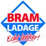 Logo van Bram Ladage met de tekst Echt Lekker in rood en blauw.