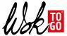 Wok TO GO-logo in zwarte en rode letters op een witte achtergrond.