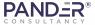 PANDER Consultancy-logo met paarse en grijze letters en geregistreerd handelsmerksymbool.