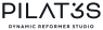 Logo van PILAT3S Dynamic Reformer Studio met zwarte tekst op een witte achtergrond.