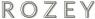 Het logo met de tekst ROZEY in grijze, moderne hoofdletters.