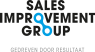 Logo van Sales Improvement Group met de tekst Gedreven door resultaat en een blauw verbindingssymbool.