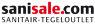 Logo van Sanisale.com met de tekst SANITAIR-TEGELOUTLET.