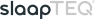 SlaapTEQ logo met donkere letters voor 'slaap' en lichtere letters voor 'TEQ'.
