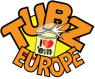 Logo van Tubz Europe met een potje snoep in het midden en de tekst I love 'em.