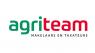 Logo van AgriTeam Makelaars en Taxateurs met groene en rode tekst.