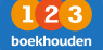 Logo van 123Boekhouden met de cijfers 1, 2, 3 in kleurrijke cirkels boven het woord boekhouden.