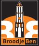 Logo van Broodje Ben met een gestileerde toren en oranje achtergrond.