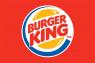 Burger King-logo met rode achtergrond en gestileerde hamburger in het ontwerp.