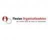 Logo van Flexian Organisatieadvies met tagline een andere kijk op mens en organisatie, en een icoon in cirkels.