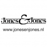 Jones & Jones logo met hun website-adres www.jonesenjones.nl weergegeven.