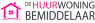 Logo van De Huurwoning Bemiddelaar met roze huis-icoon en bedrijfnaam in zwarte en roze letters.