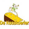 Logo van De Kaaskoerier met een trompetspeler op een stuk kaas en de tekst 'De Kaaskoerier'.