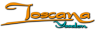 Toscana IJssalon-logo met oranje en blauwe letters.