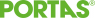 Het groene PORTAS-logo met geregistreerd handelsmerk-symbool.