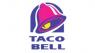 Het logo van Taco Bell met een gestileerde bel in paarse en roze tinten boven de bedrijfsnaam.